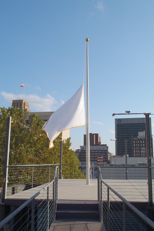The Half Mast White Flag